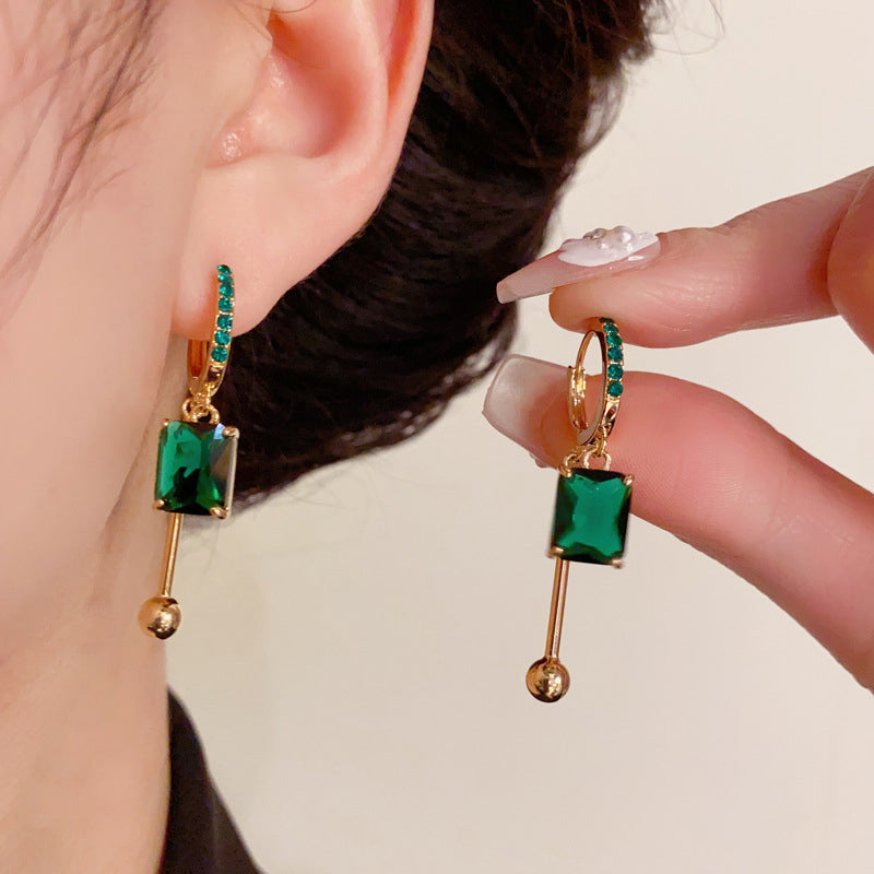 Elegant Vintage Synthetic Diamond Drop Earrings