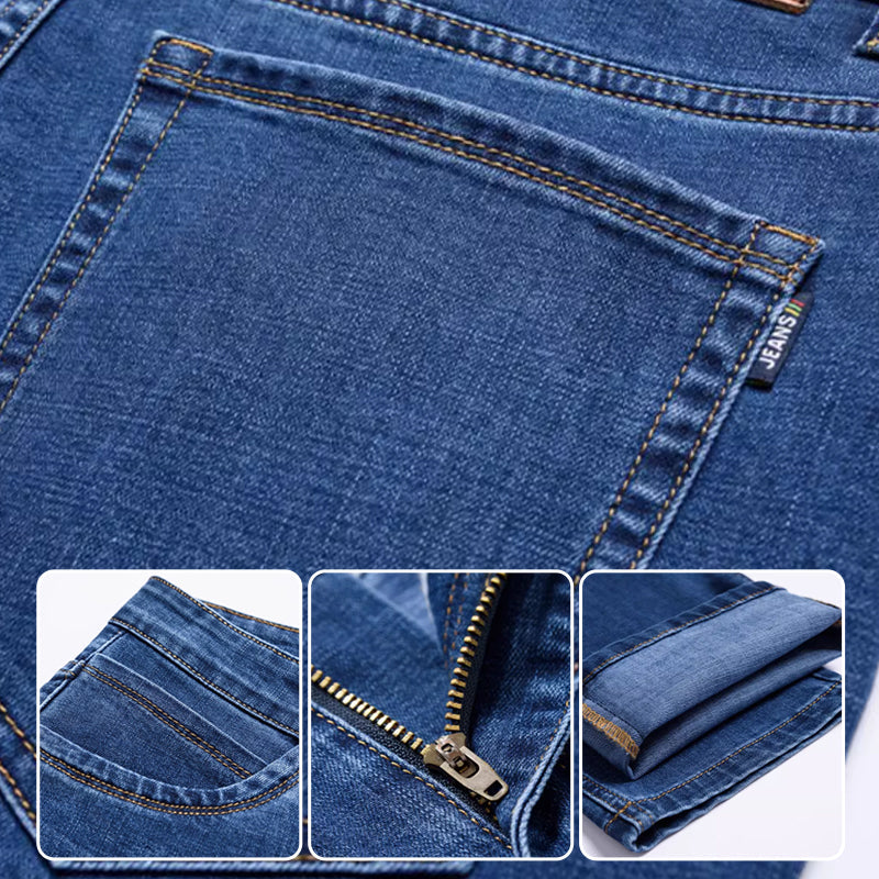 Novità: jeans da uomo a gamba dritta con vita alta elasticizzata