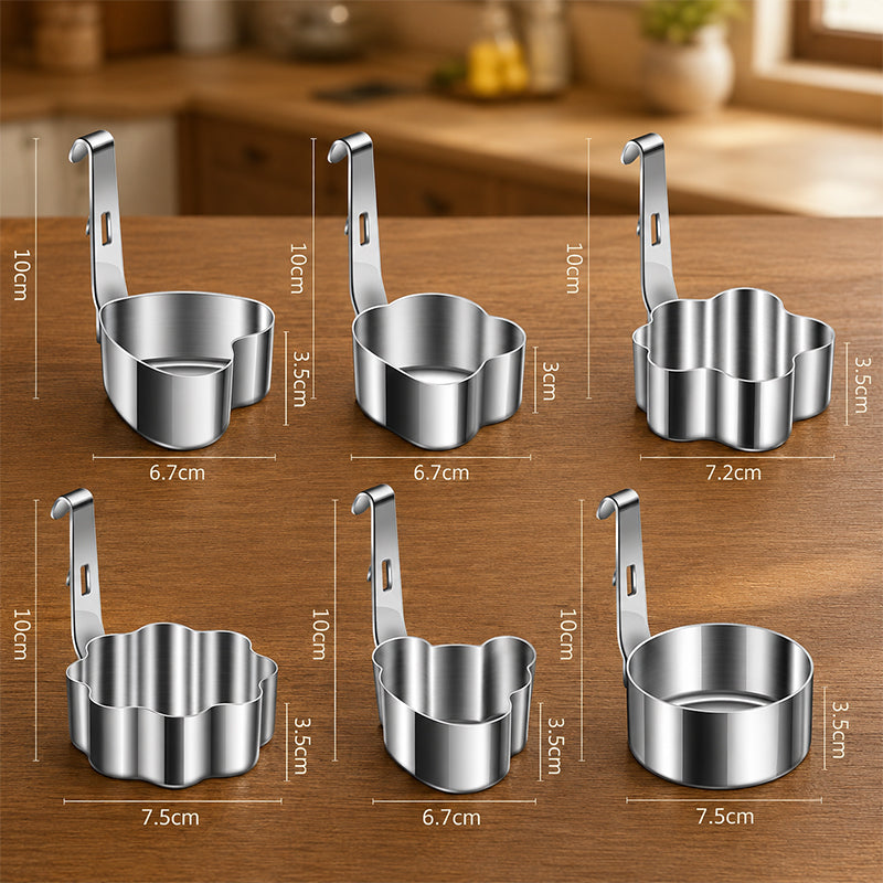 304 Stainless Steel Egg Ring Mold ¨C Fun Shapes, Leak-Resistant Flat Base & Easy-Release