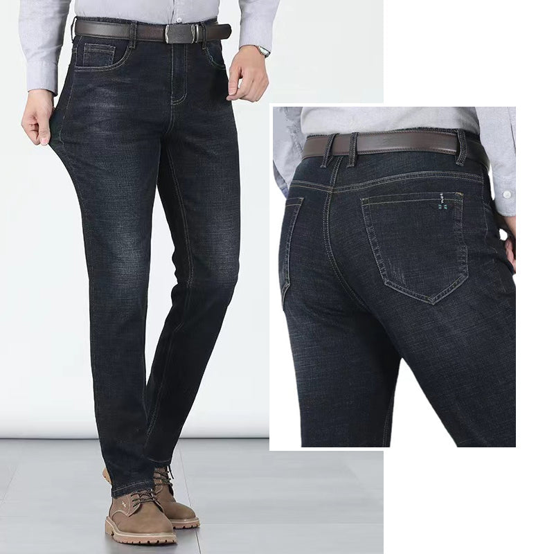 Novità: jeans da uomo a gamba dritta con vita alta elasticizzata