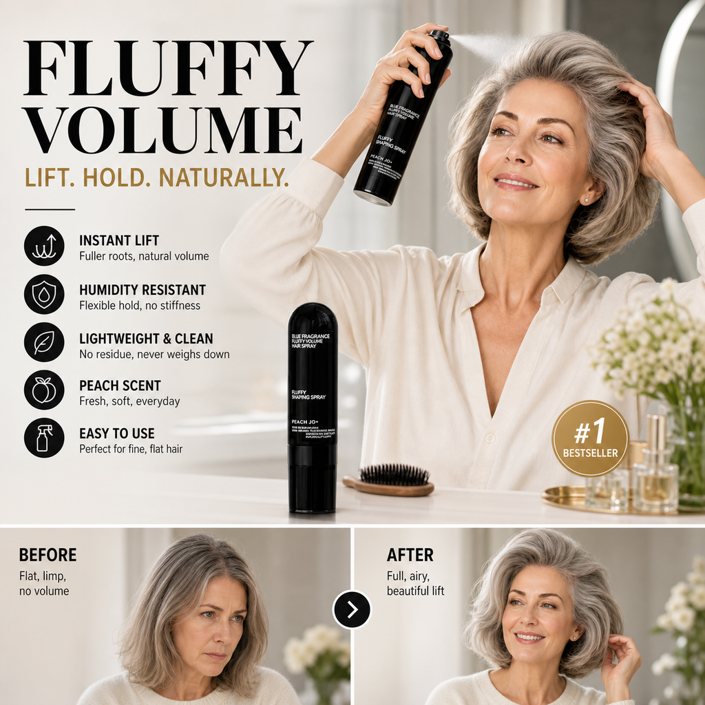 Gratis pluizig-haarstyling-spray, volumineuze haarspray met langdurige perzikgeur voor de hele dag