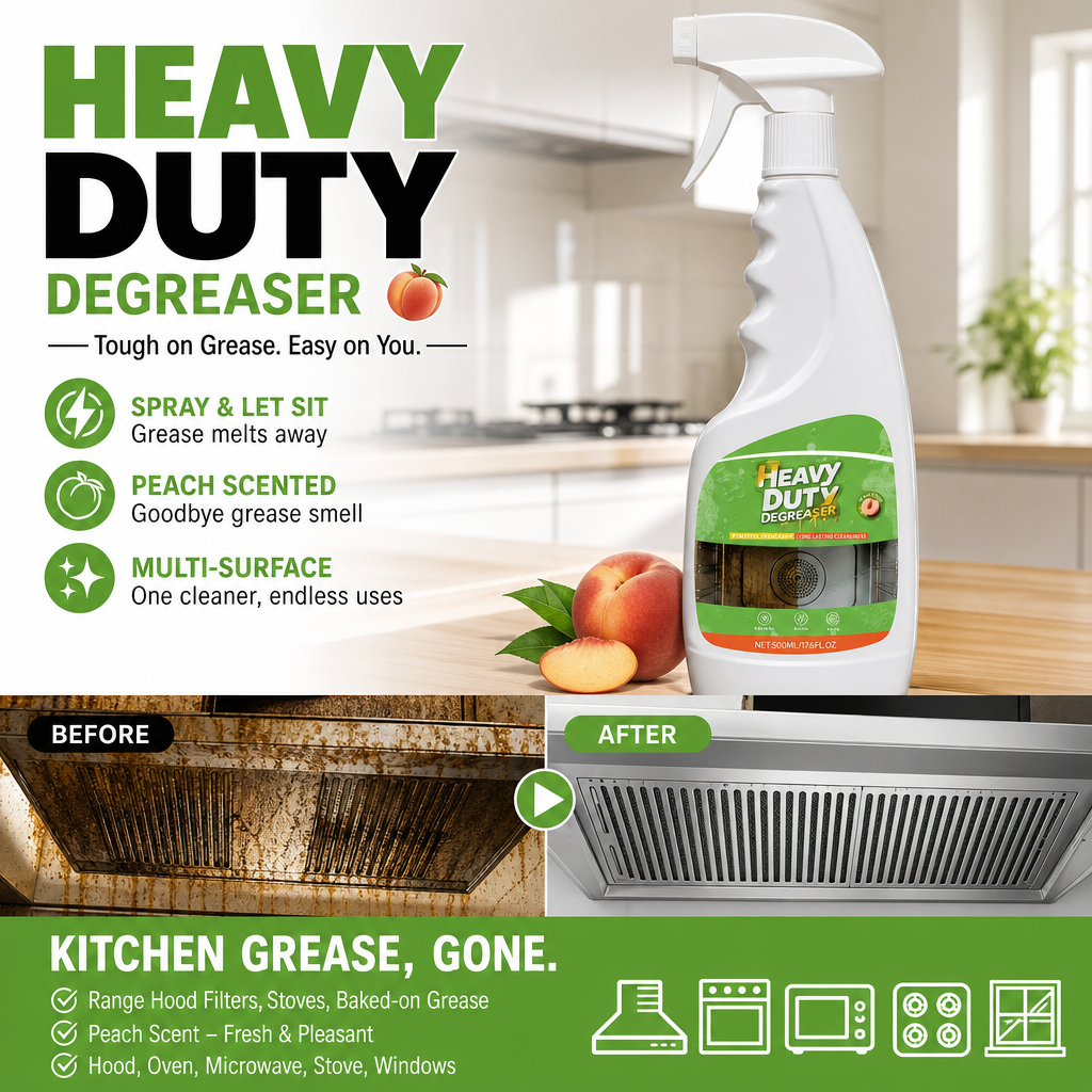 Heavy-Duty Kitchen Degreaser Spray ¨C Fast Grease Remover