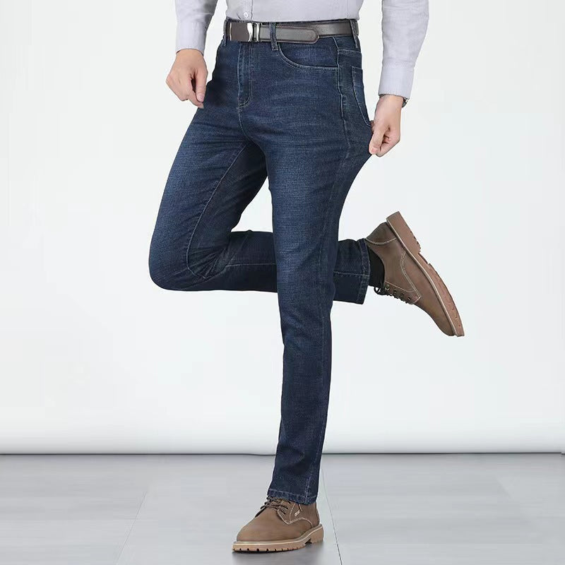 Novità: jeans da uomo a gamba dritta con vita alta elasticizzata