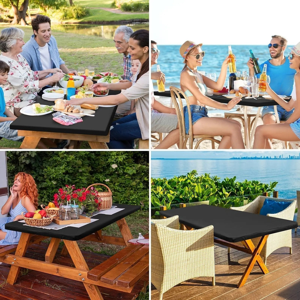Look elegante, zero pieghe - Copritavolo riutilizzabile in spandex per interni e giardino
