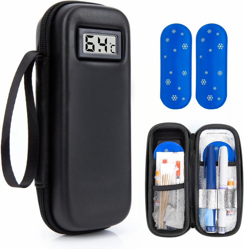 Estuche de viaje refrigerante para insulina con pantalla de temperatura