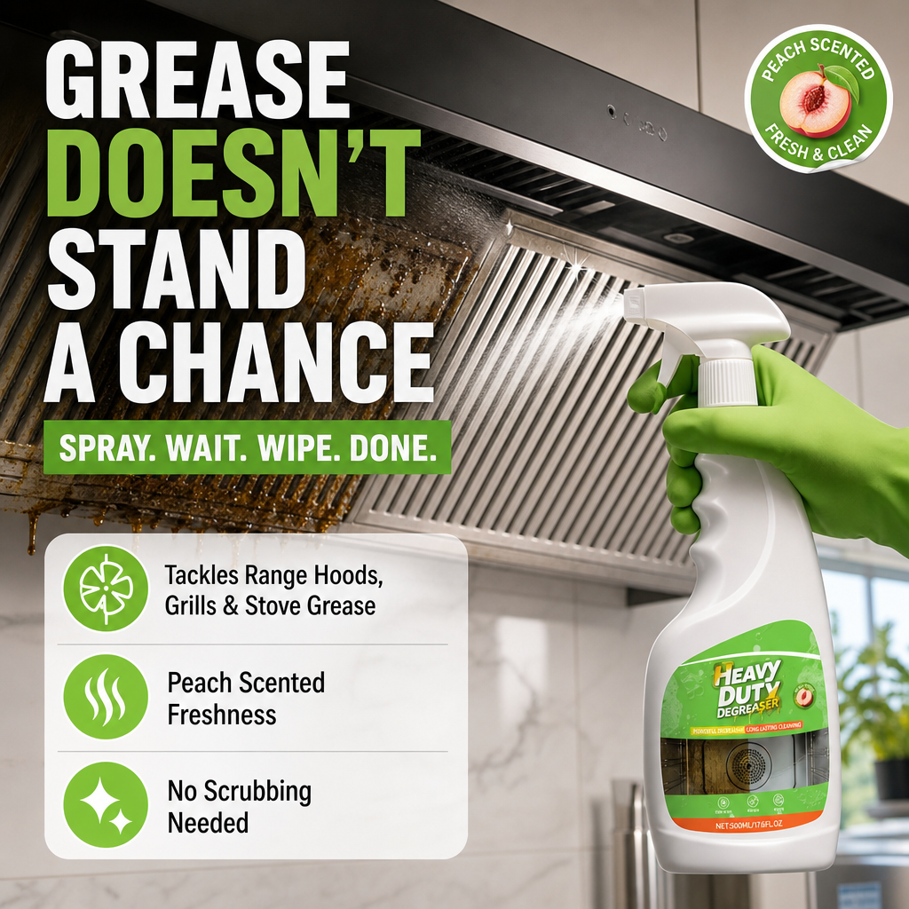 Heavy-Duty Kitchen Degreaser Spray ¨C Fast Grease Remover