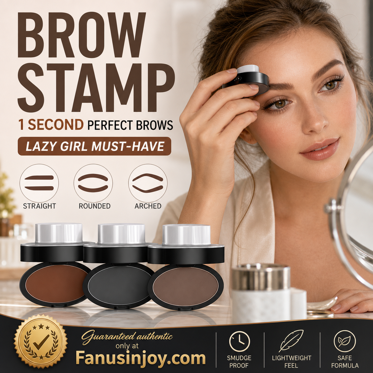 Free Eyebrow Stamp Powder ¨C Press & Go, Perfect Brows in Seconds
