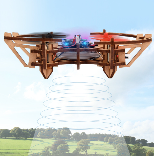 Kit fai da te per costruire un drone in legno