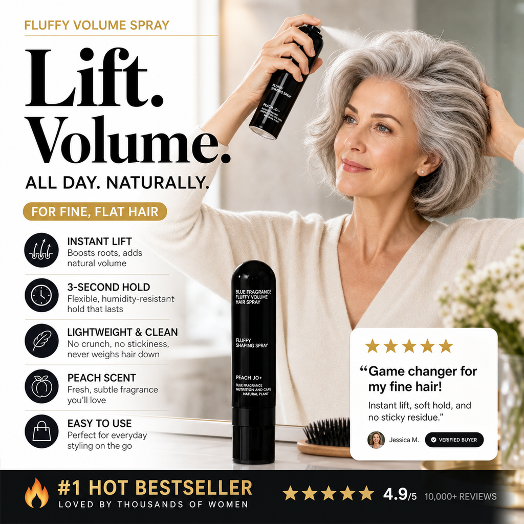Gratis pluizig-haarstyling-spray, volumineuze haarspray met langdurige perzikgeur voor de hele dag