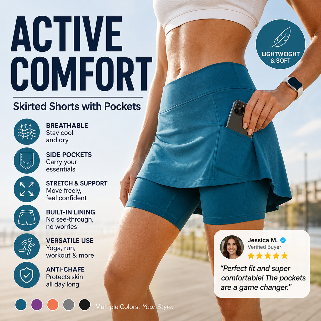 Oltre 30.000 unità vendute - Gonna-pantalone sportiva anti-sfregamento, morbidissima e confortevole