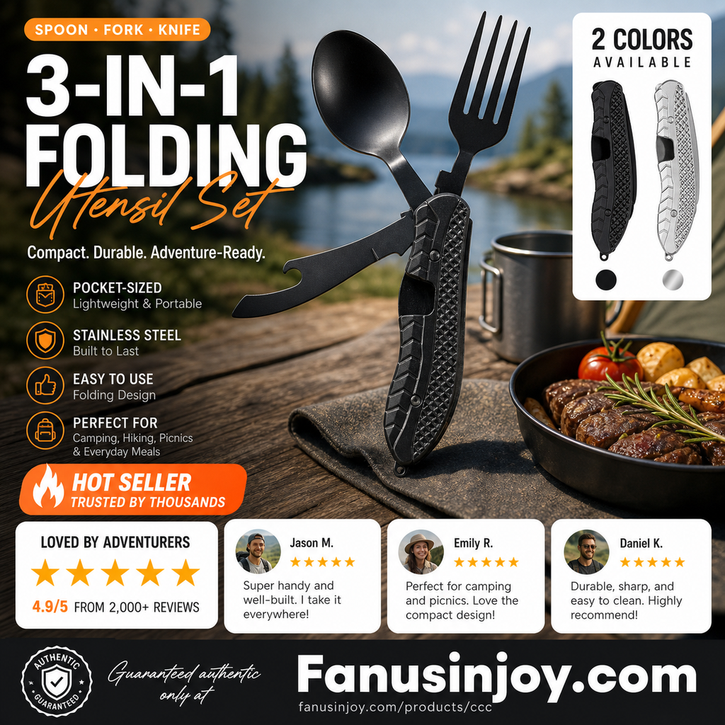 4-In-1 Outdoor Folding Multifunctional Tableware