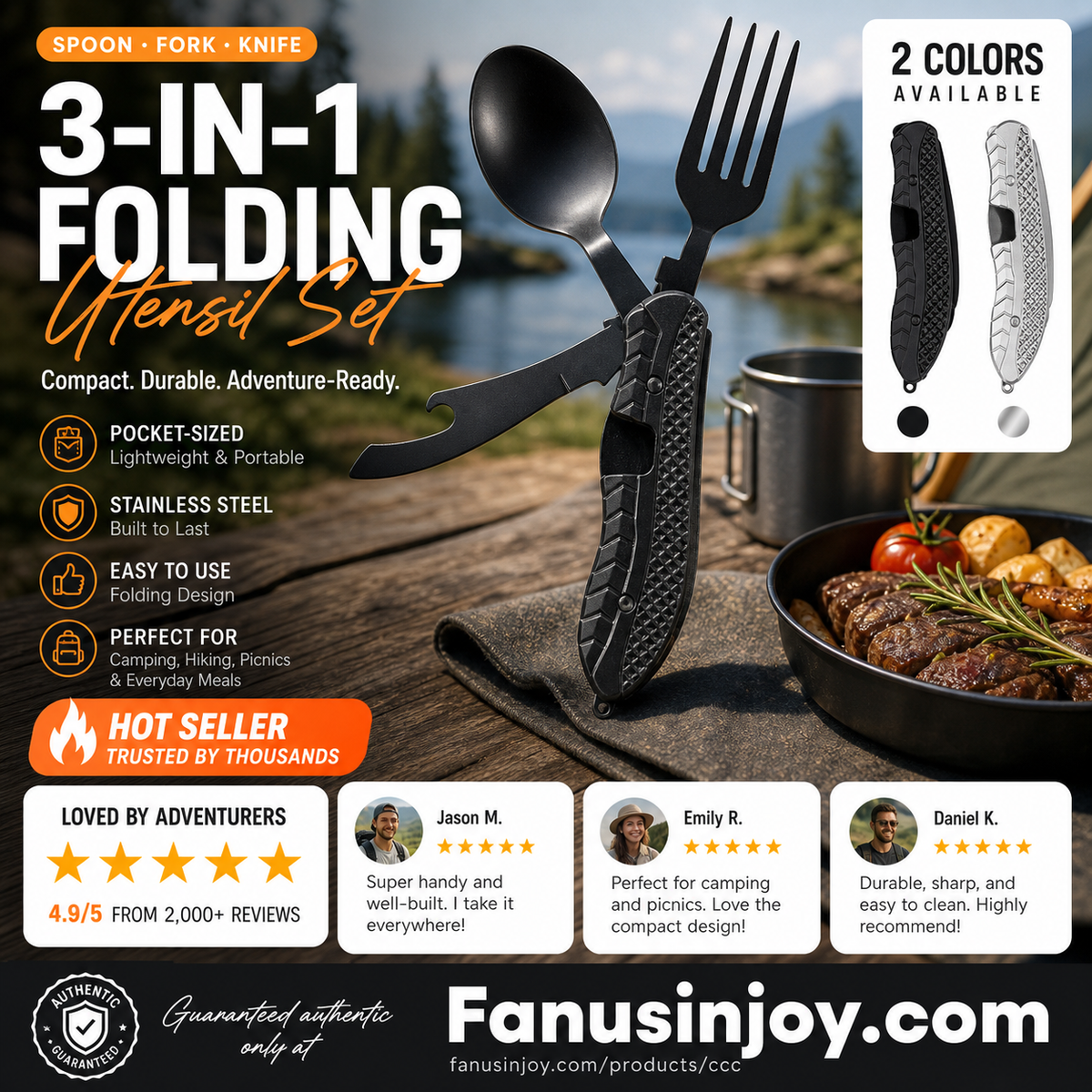4-In-1 Outdoor Folding Multifunctional Tableware