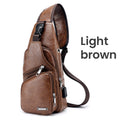Men's Multifunctional High Quality Leather Chest Bag