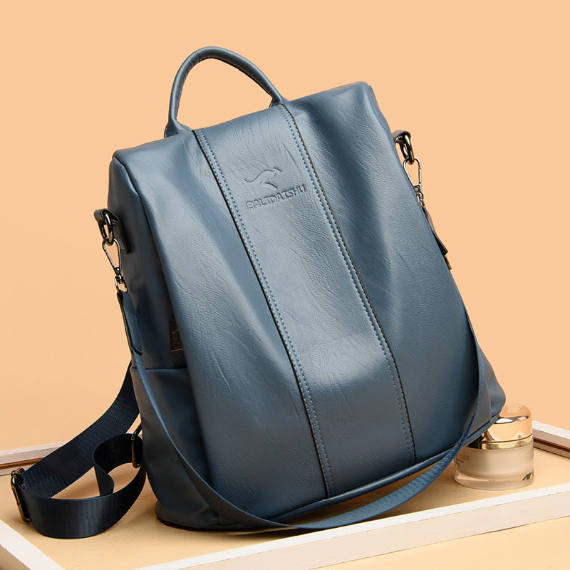 Mochila grande para mujer - elegante, de cuero PU y fácil de usar