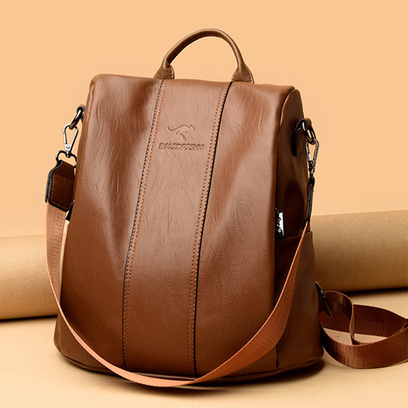Mochila grande para mujer - elegante, de cuero PU y fácil de usar