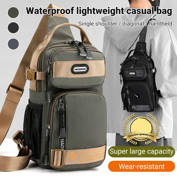 Sac poitrine réglable en tissu Oxford - léger, durable et polyvalent.