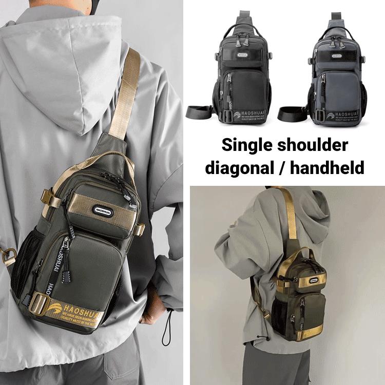 Sac poitrine réglable en tissu Oxford - léger, durable et polyvalent.