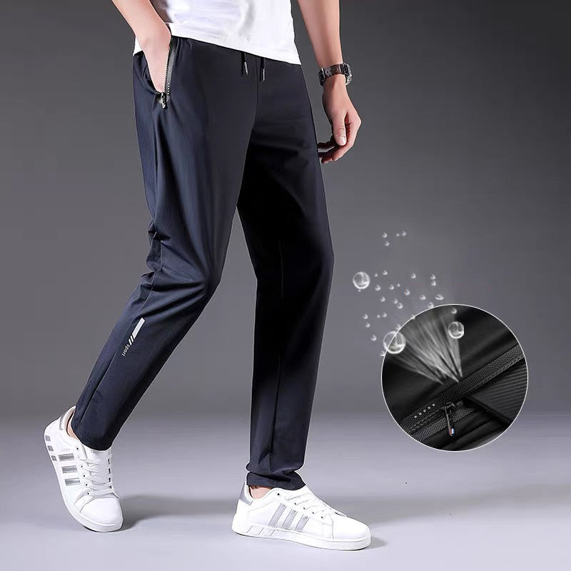Pantaloni della tuta elasticizzati ad asciugatura rapida da uomo, taglie forti