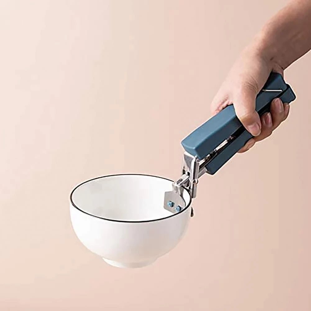 Pince anti-brûlure pour bols - réglable, résistante à la chaleur, utilisable d'une seule main