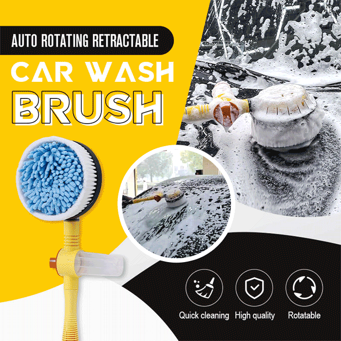 Brosse de lavage pour voiture rétractable à rotation automatique