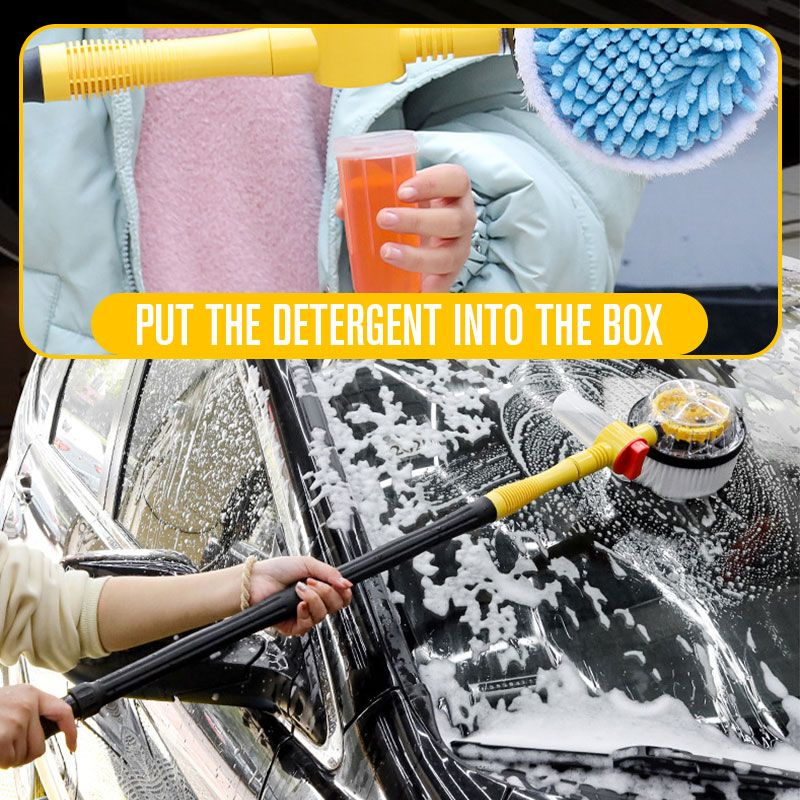Brosse de lavage pour voiture rétractable à rotation automatique