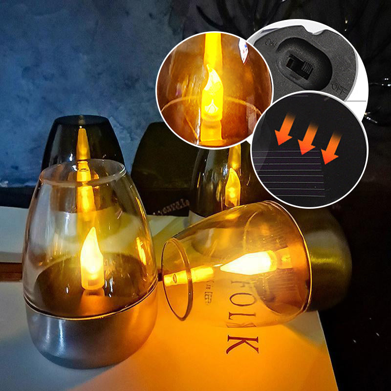 Lámpara de vela LED alimentada por energía solar