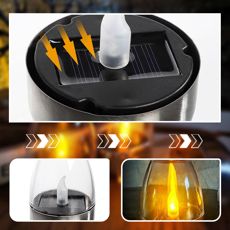 Lámpara de vela LED alimentada por energía solar