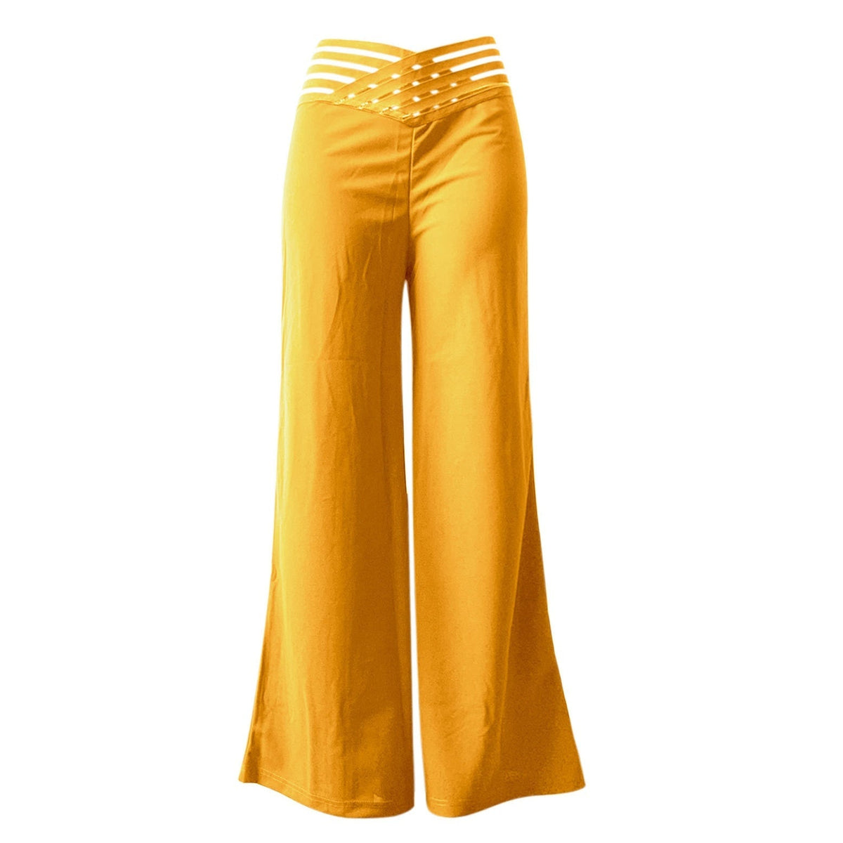 Casual broek met hoge taille en wijde pijpen voor dames
