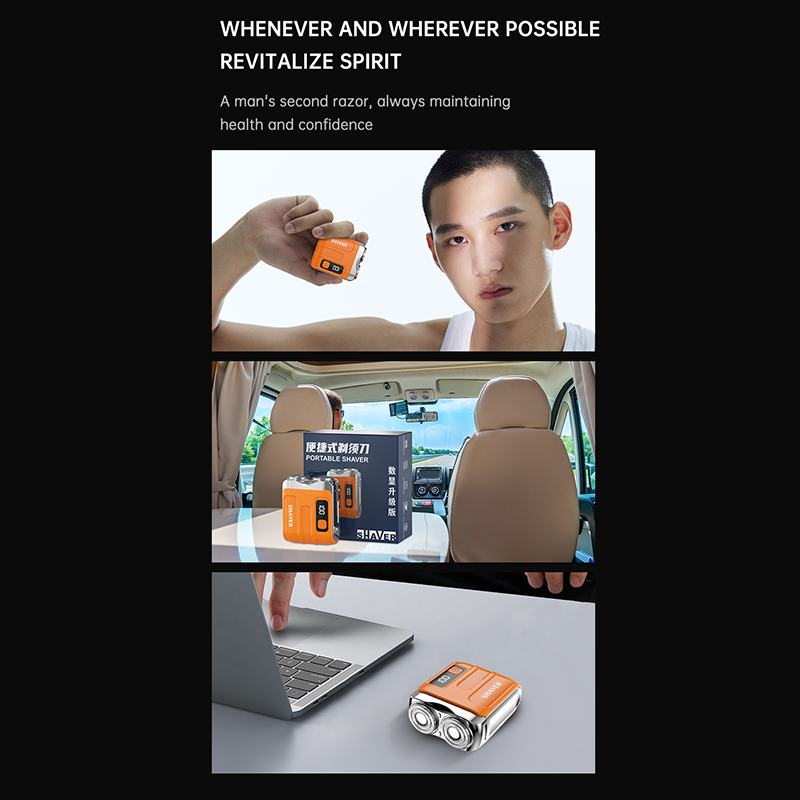Draagbaar mini-elektrisch scheerapparaat voor heren - compact en oplaadbaar
