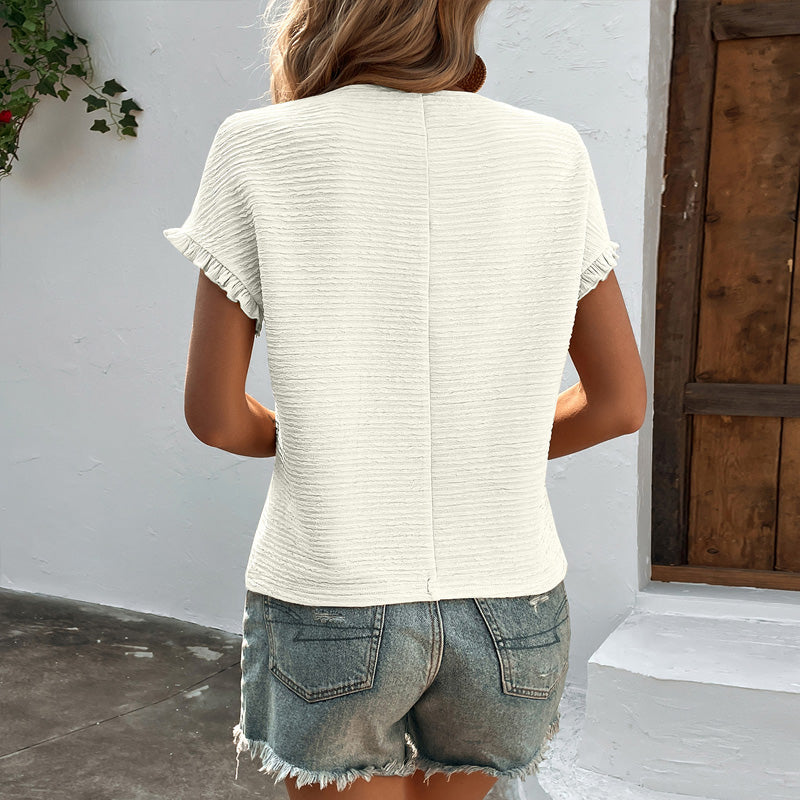 Casual comfortabele top met ronde hals voor dames