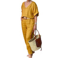 Loose V-neck Top and Pocket Pants