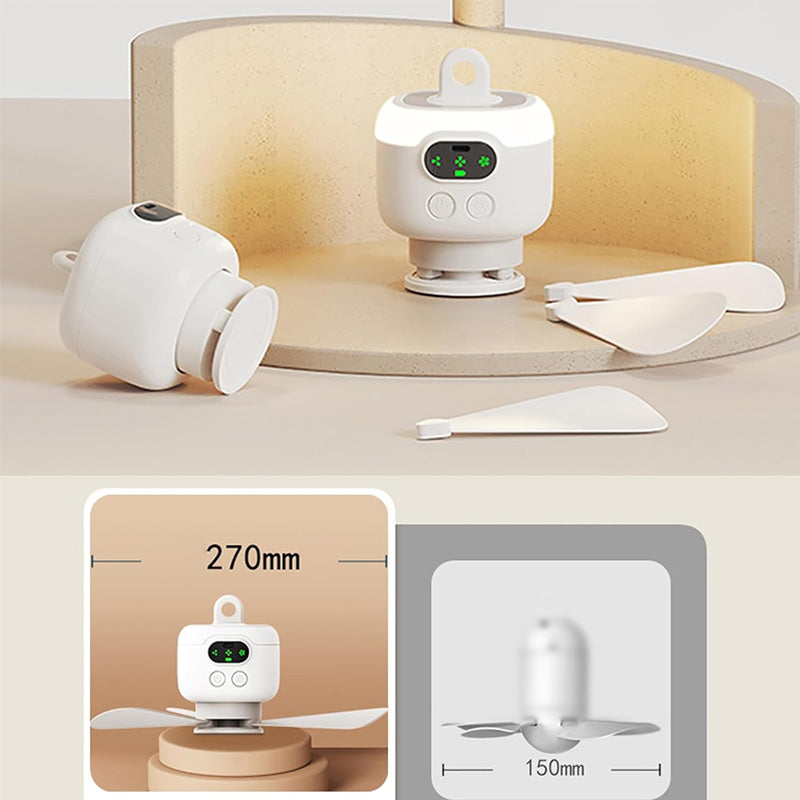 Summer Rechargeable Ceiling Fan with LED Lights