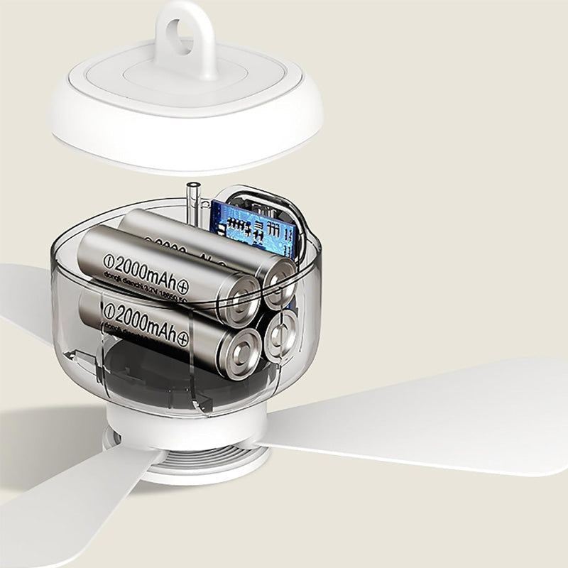 Summer Rechargeable Ceiling Fan with LED Lights