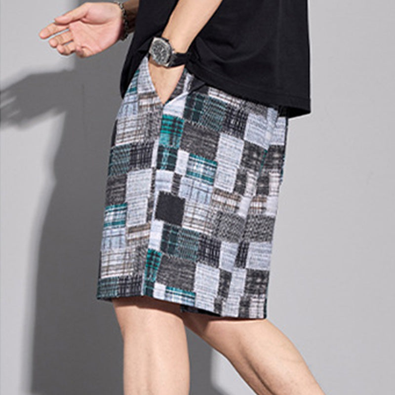 Short casual da uomo con blocchi di colore