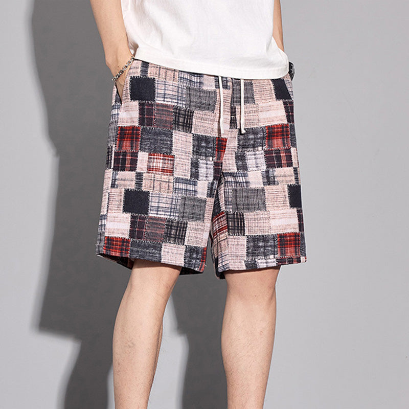 Short casual da uomo con blocchi di colore