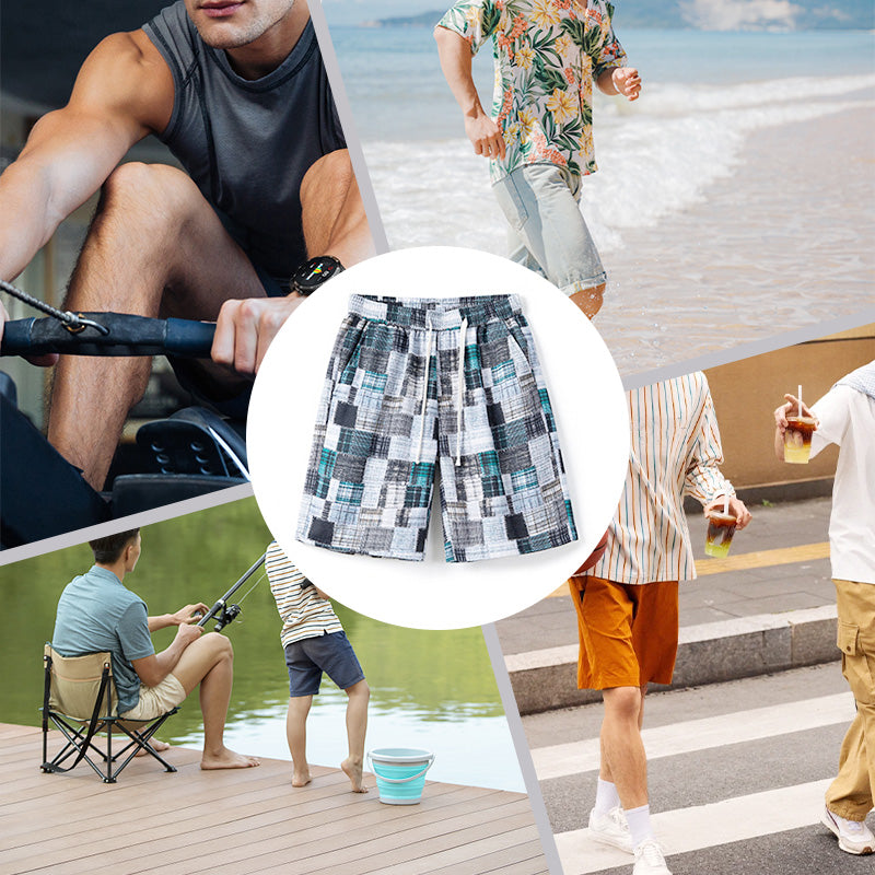 Short casual da uomo con blocchi di colore
