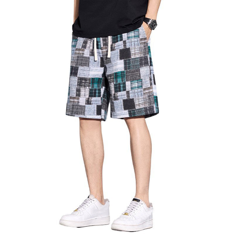 Short casual da uomo con blocchi di colore