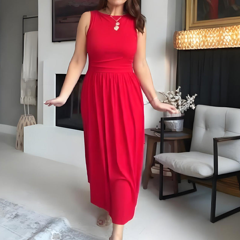 2026 New Arrival Women's Elegant Crew Neck Maxi Dress