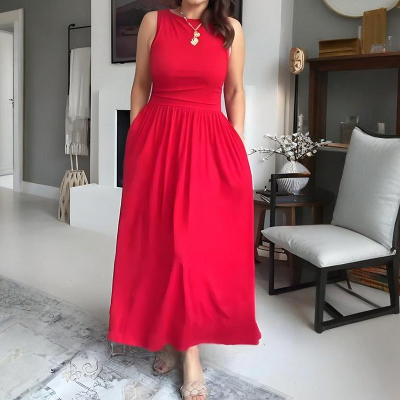 2026 New Arrival Women's Elegant Crew Neck Maxi Dress