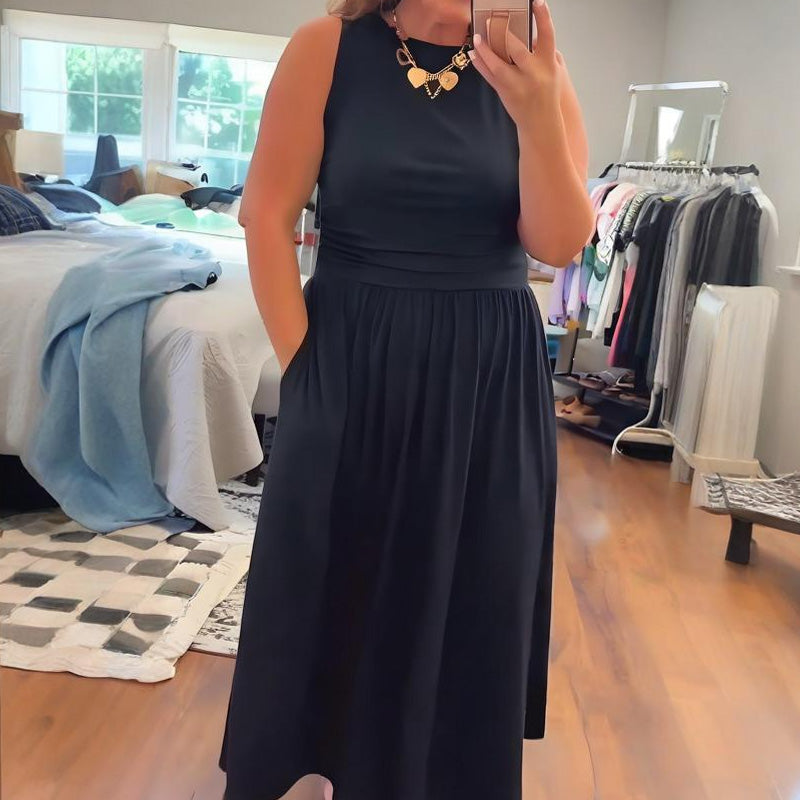 2026 New Arrival Women's Elegant Crew Neck Maxi Dress