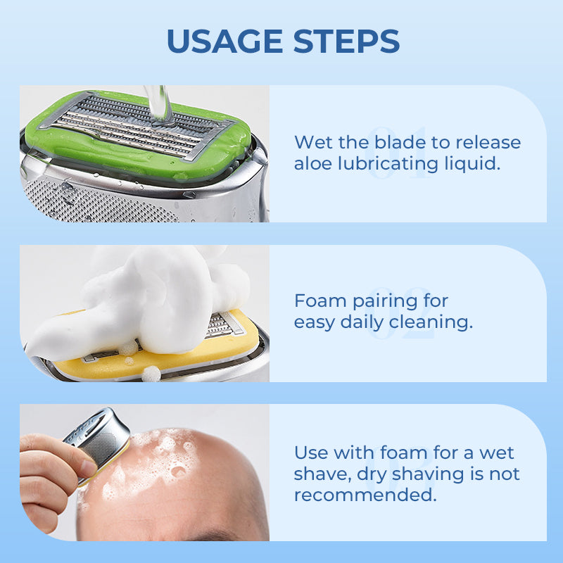 Herramienta manual de afeitado para cabezas calvas