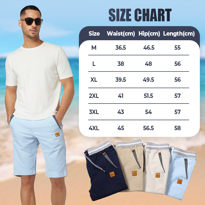 Herenshorts met kleurvlakken en trekkoord
