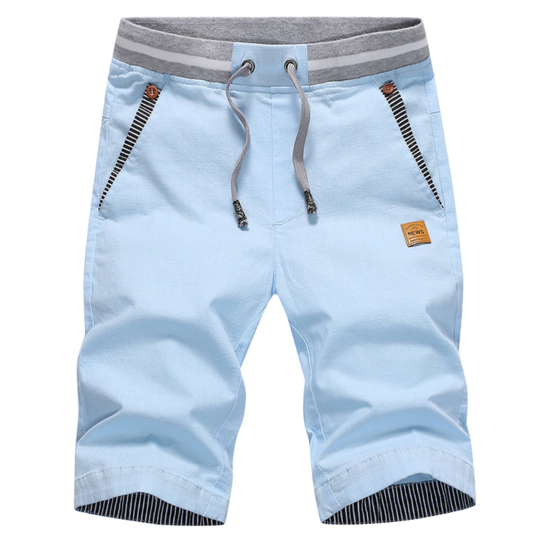 Herenshorts met kleurvlakken en trekkoord
