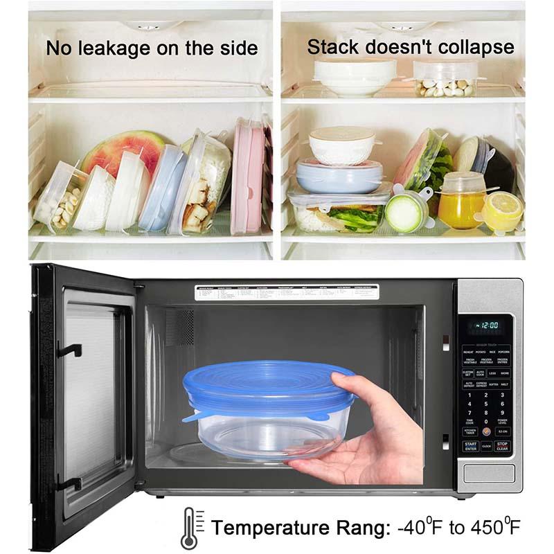 Couvercles en silicone Adpartner pour la conservation des aliments (lot de 6)