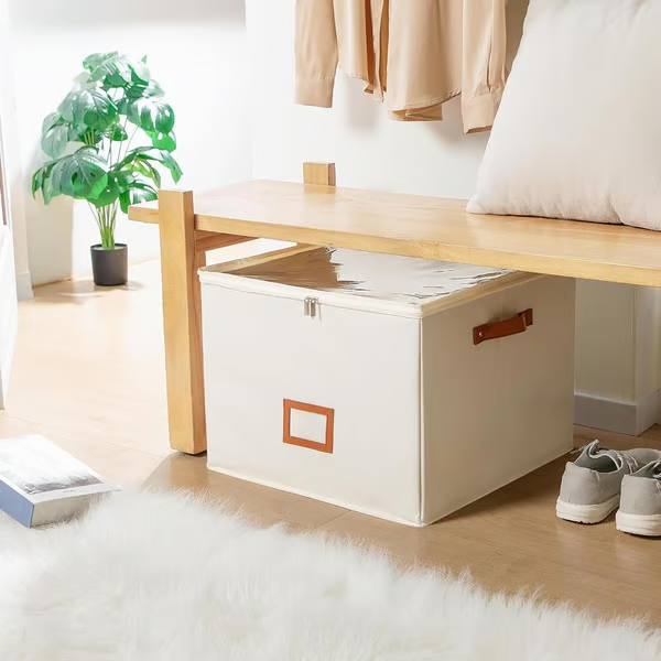 Scatola organizer in tessuto per riporre le scarpe - pieghevole, capiente, antipolvere e traspirante per armadio e camera da letto