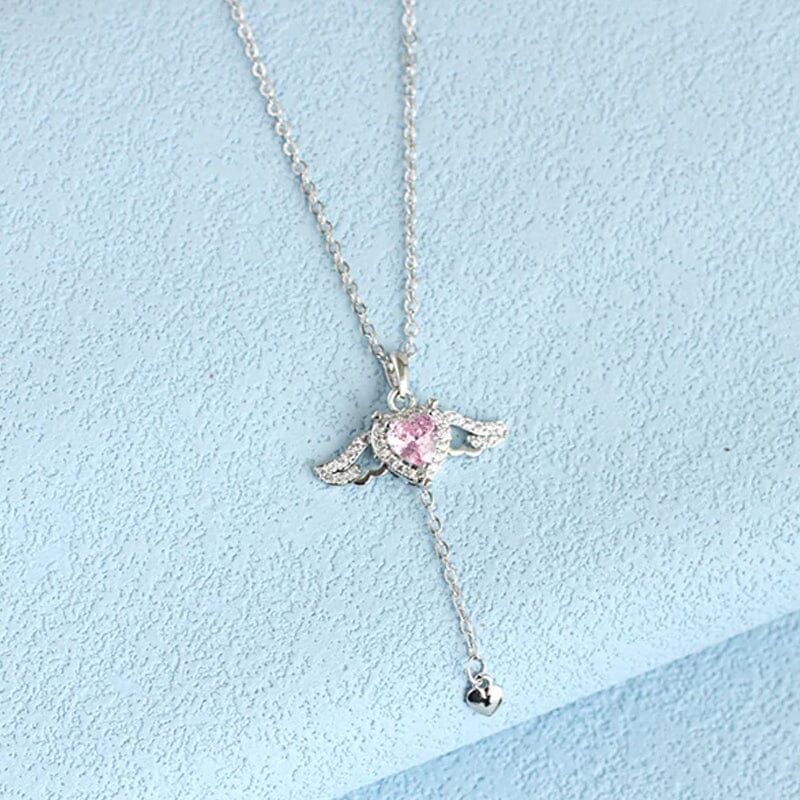 Ketting met roze engelenvleugels