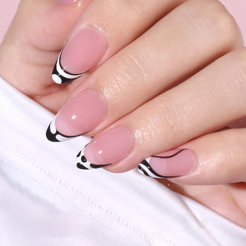 240PCS uñas francesas adhesivas