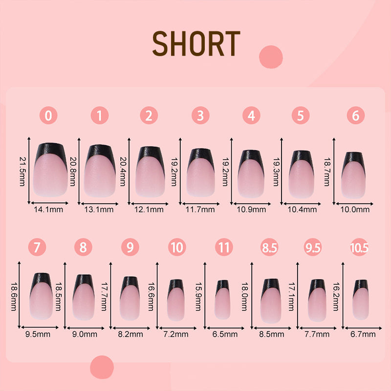 240PCS uñas francesas adhesivas