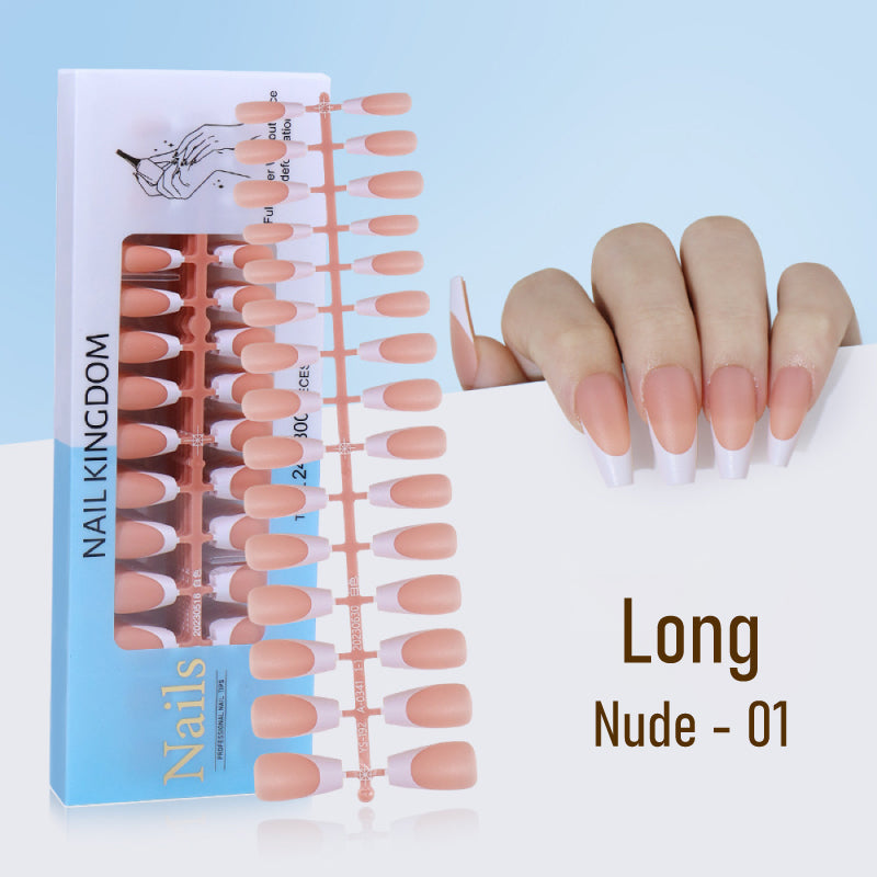 240PCS uñas francesas adhesivas