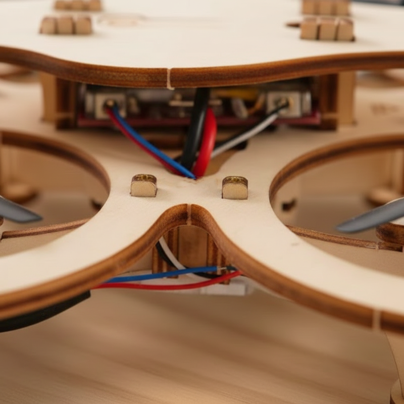 Kit fai da te per costruire un drone in legno